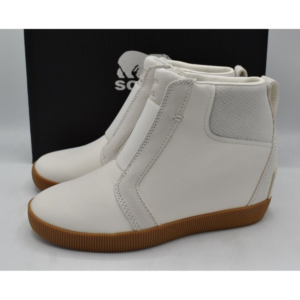 Sorel Out N About Women 9.5‎ Sea Salt Gum New Waterproof Wedge Booties